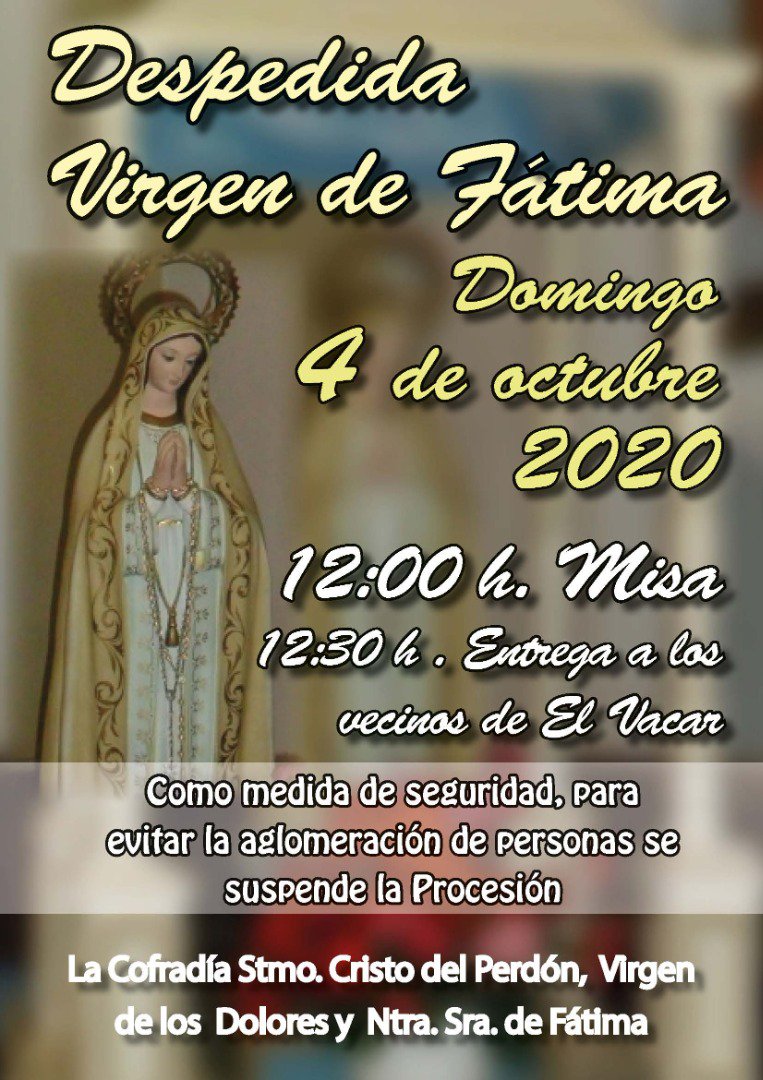 Villaharta despide a su Virgen de Fátima 