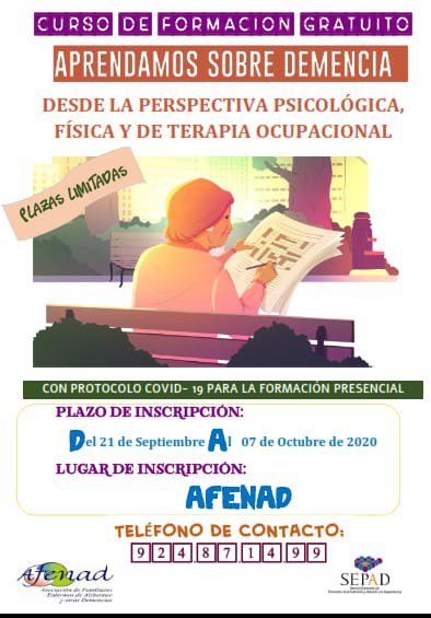 AFENAD impartirá en octubre un curso gratuito 