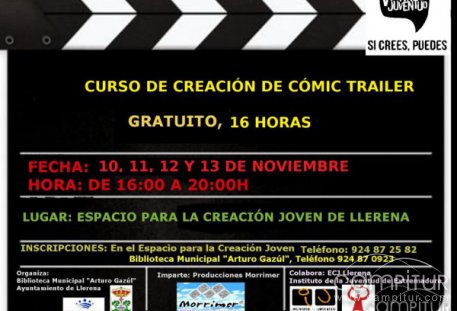 Taller Audiovisual para editar Cómictrailers en Llerena 