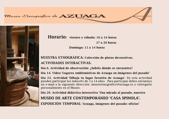 Actividades en el Museo Etnográfico de Azuaga