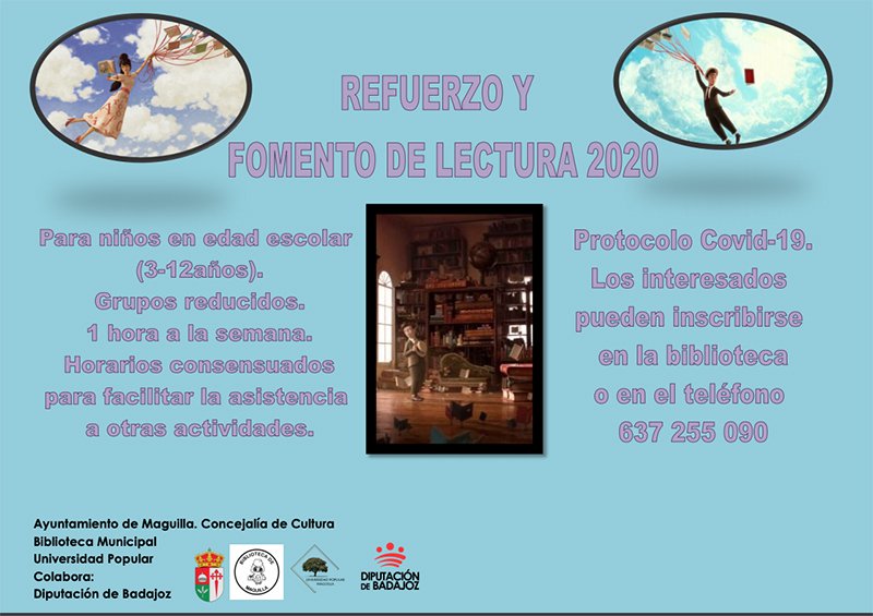 Refuerzo y Fomento de Lectura 2020 en Maguilla