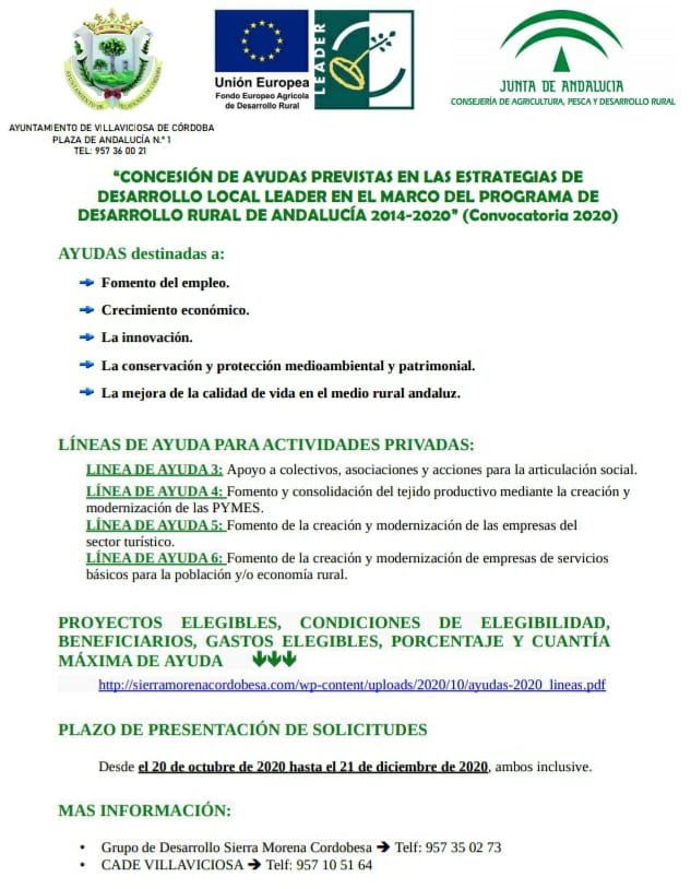 Ayudas Desarrollo Local LEADER 