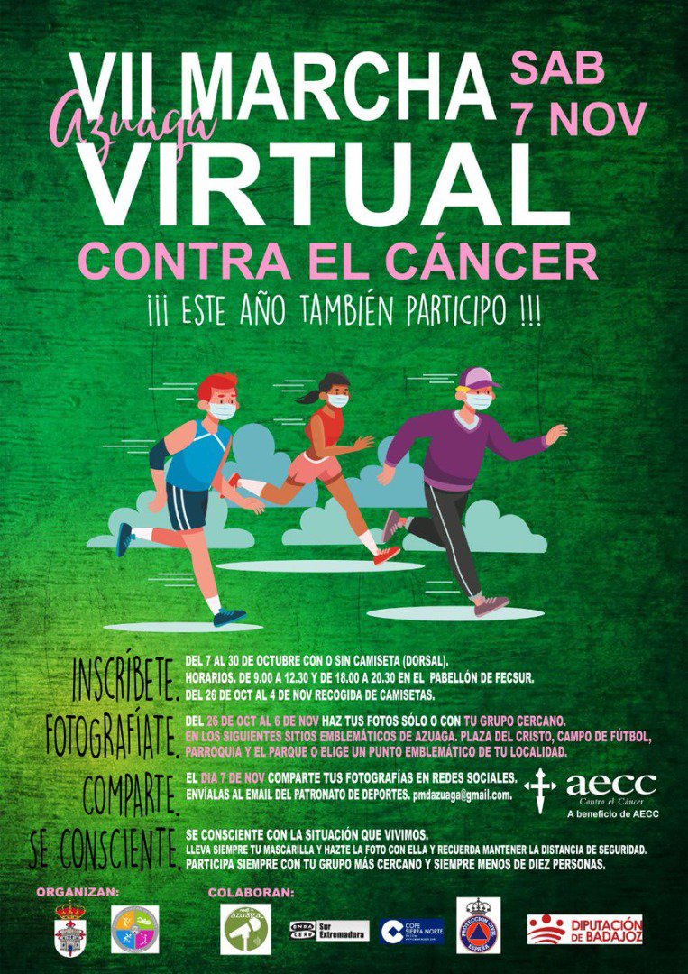 Éxito de participación en la VII Marcha Contra el Cáncer de Azuaga 