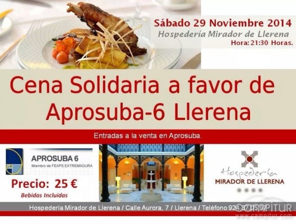 Aprosuba-6 Llerena organiza una Cena Solidaria 
