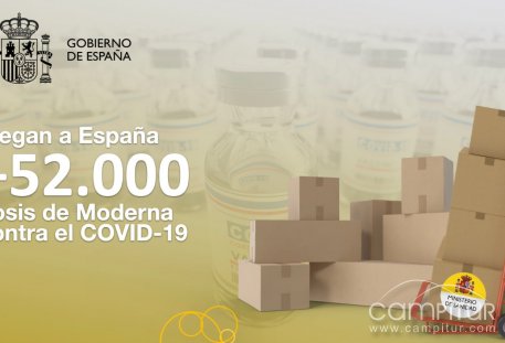 Llegan a España 52.000  nuevas dosis de la vacuna Moderna 