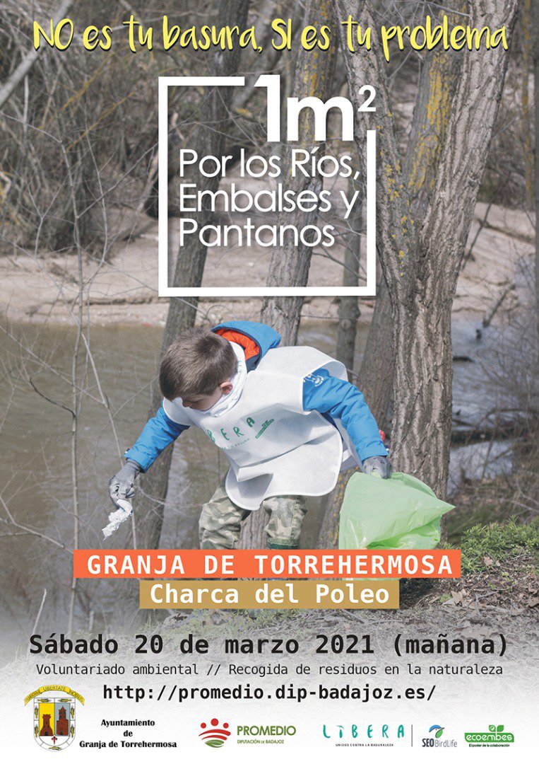 Recogida de basura en la Charca El Poleo