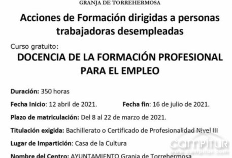 Última plaza para el Certificado de Profesionalidad de Docencia de la Formación para el Empleo 