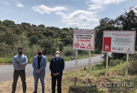 Concluye las obras de mejora del Carril de Pedrique en Villaharta