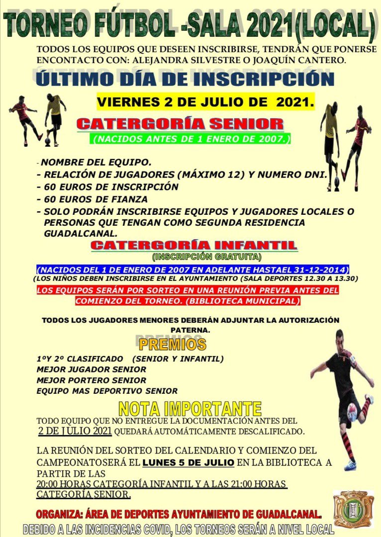 Torneo Fútbol-Sala 2021 en Guadalcanal 
