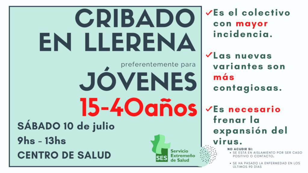 Cribado masivo en Llerena