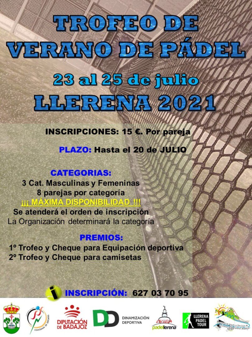 Trofeo de Verano de Pádel en Llerena 