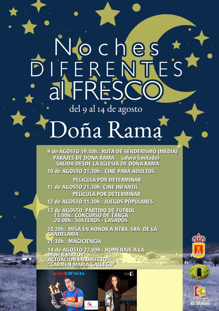 “Noches diferentes al fresco” en Doña Rama 