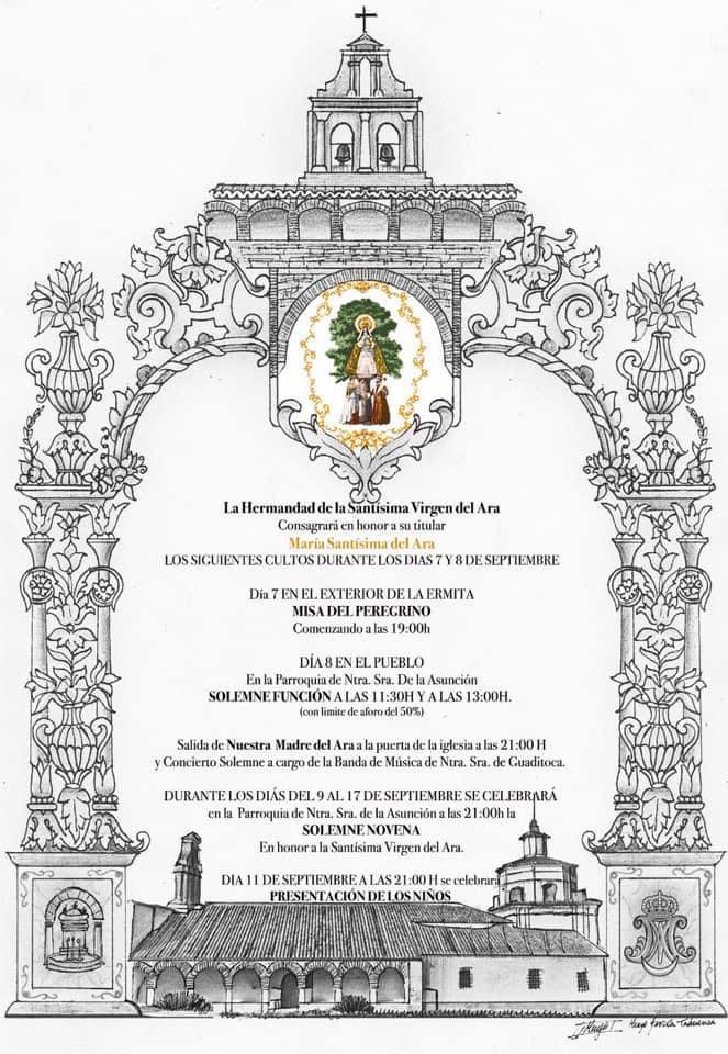 Programa de cultos a la Virgen del Ara 