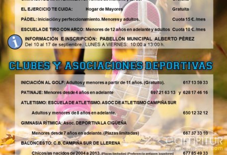 Programación Deportiva de Llerena para la nueva temporada 