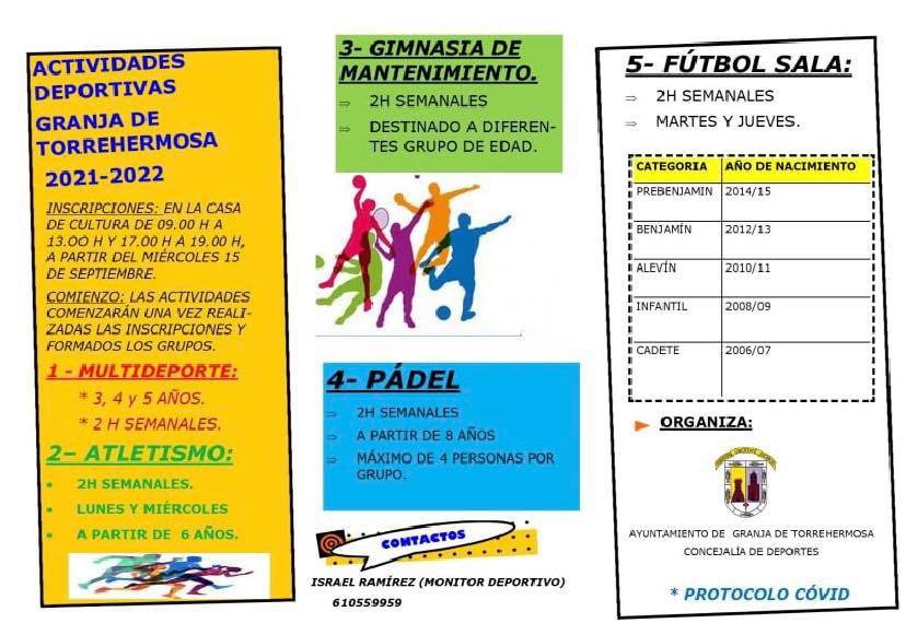 Actividades deportivas en Granja de Torrehermosa