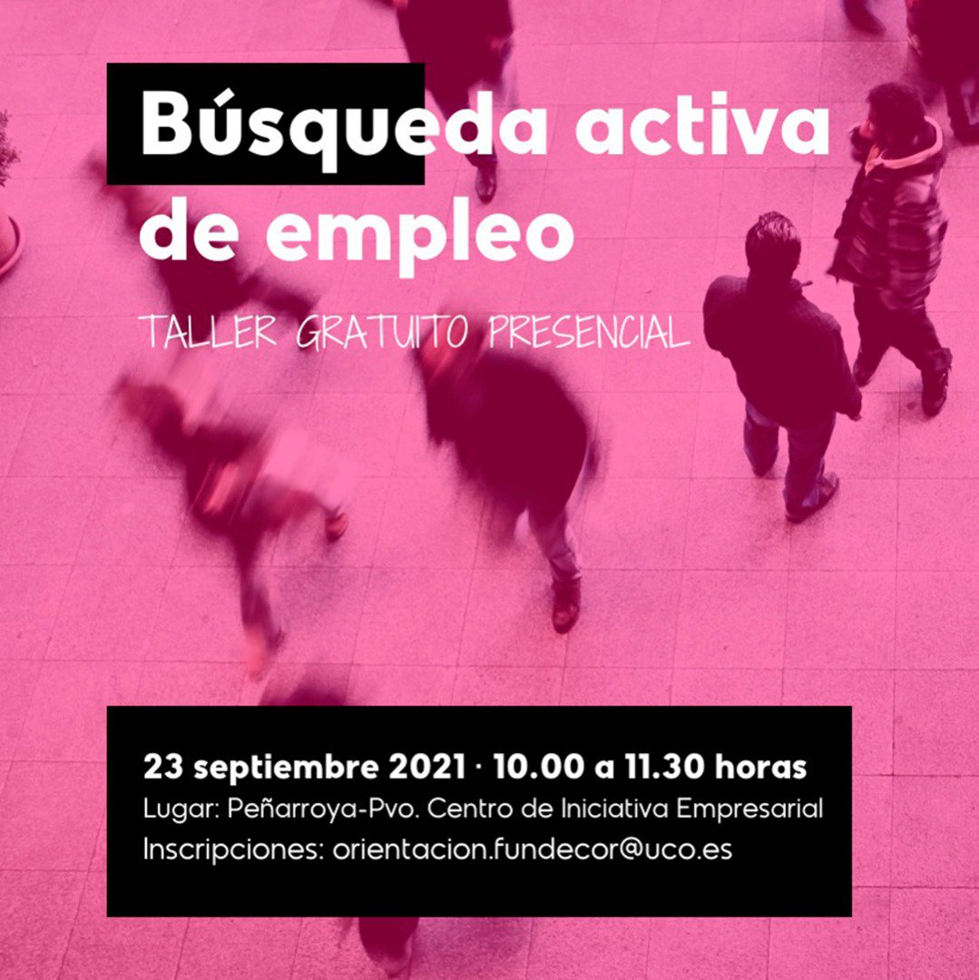 Taller “Búsqueda activa de empleo” en Peñarroya-Pueblonuevo 