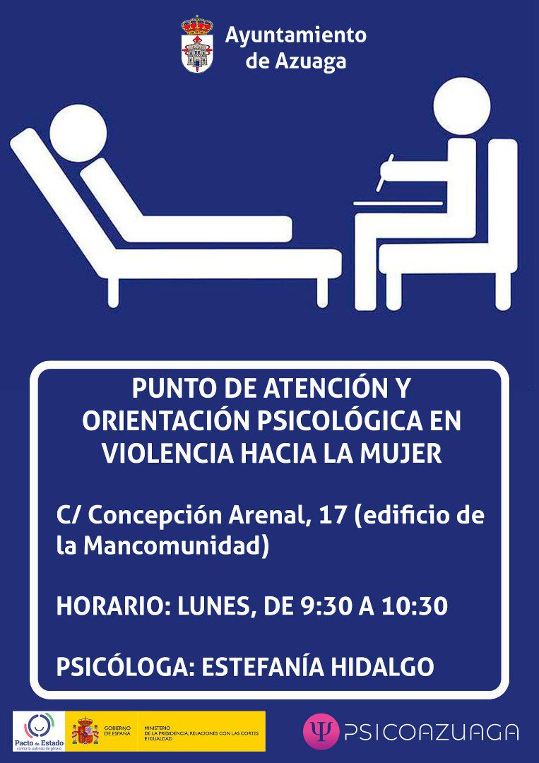 Punto de Atención y Orientación Psicológica en Violencia hacia la Mujer en Azuaga 
