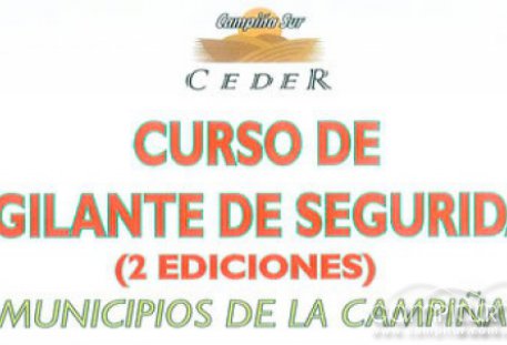 El Ceder organiza un Curso de Vigilante de Seguridad 