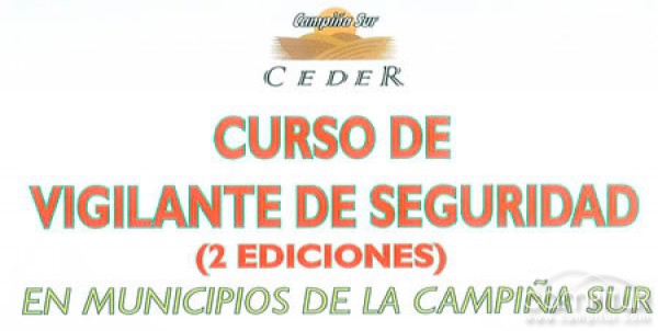 El Ceder organiza un Curso de Vigilante de Seguridad 