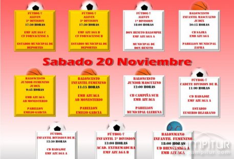 Agenda Deportiva fin de semana en Azuaga 