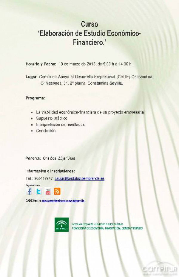 Curso “Elaboración de Estudio Económico-Financiero en Constantina