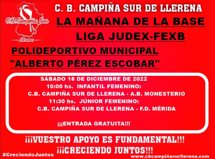 Agenda fin de semana C.B. Campiña Sur de Llerena 