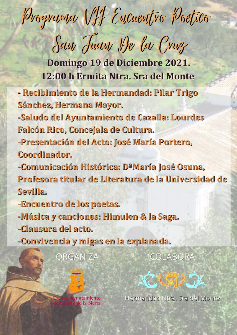 VII Encuentro Poético San Juan de la Cruz en Cazalla de la Sierra 