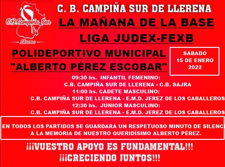 Agenda fin de semana C.B. Campiña Sur de Llerena 