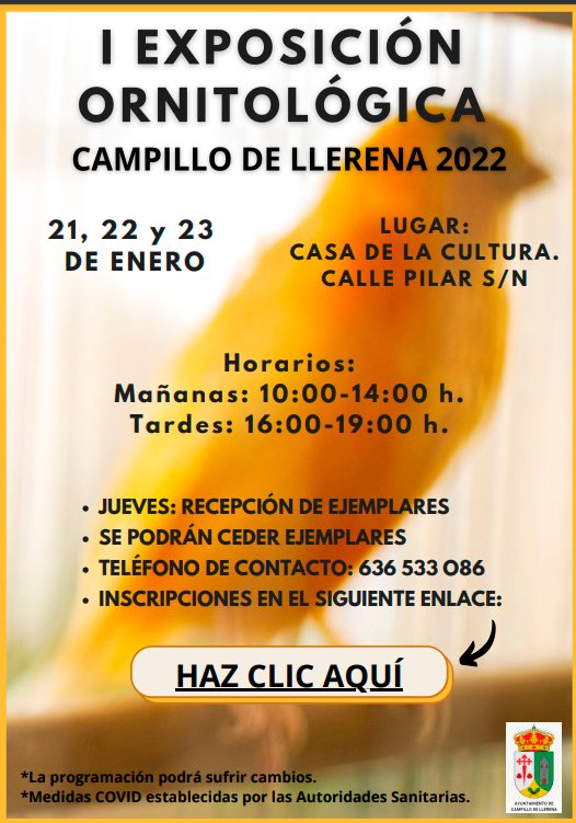 I Exposición Ornitológica en Campillo de Llerena 