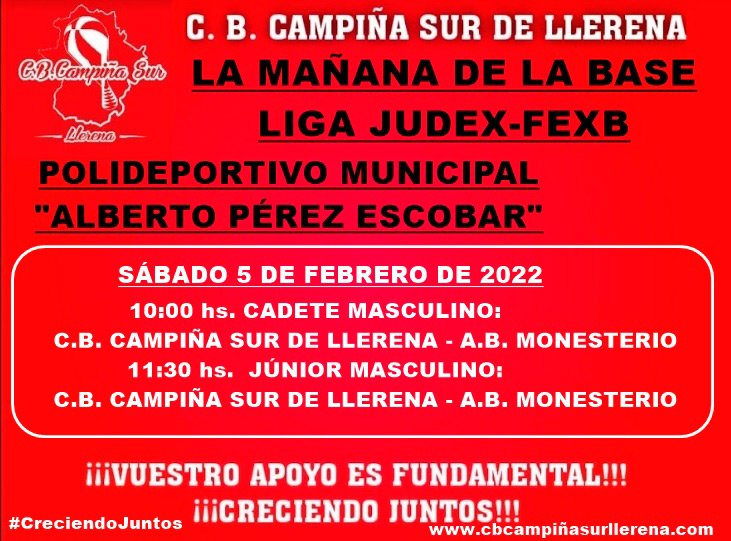Agenda fin de semana C.B. Campiña Sur de Llerena 