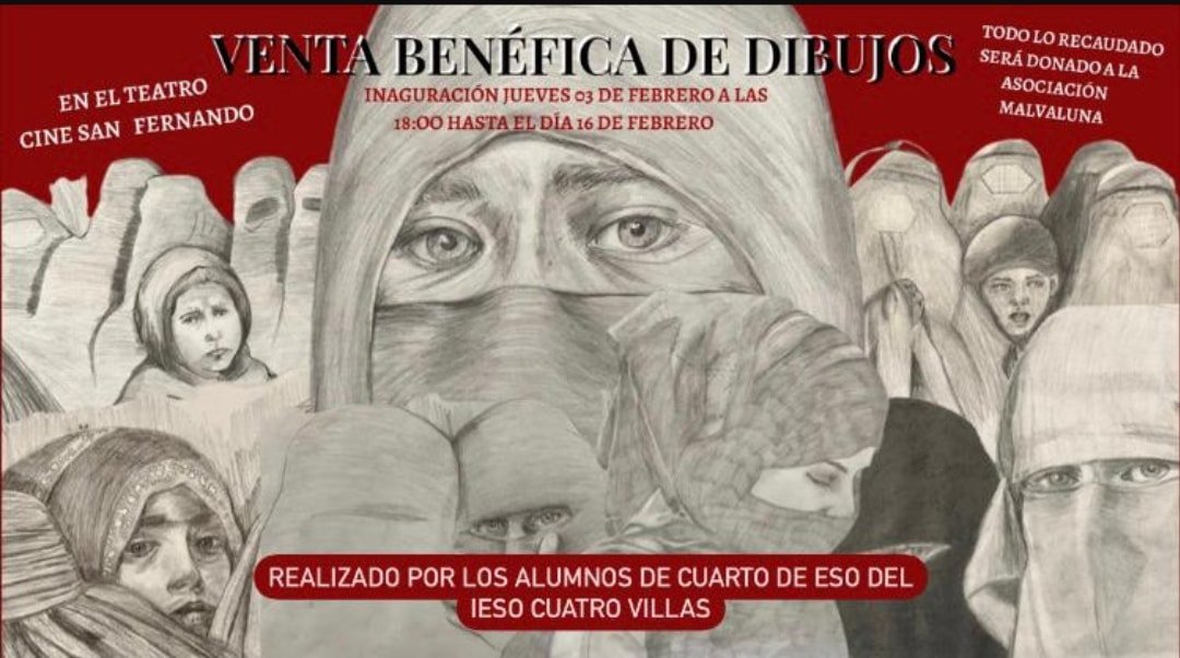 Venta benéfica de dibujos en Berlanga 