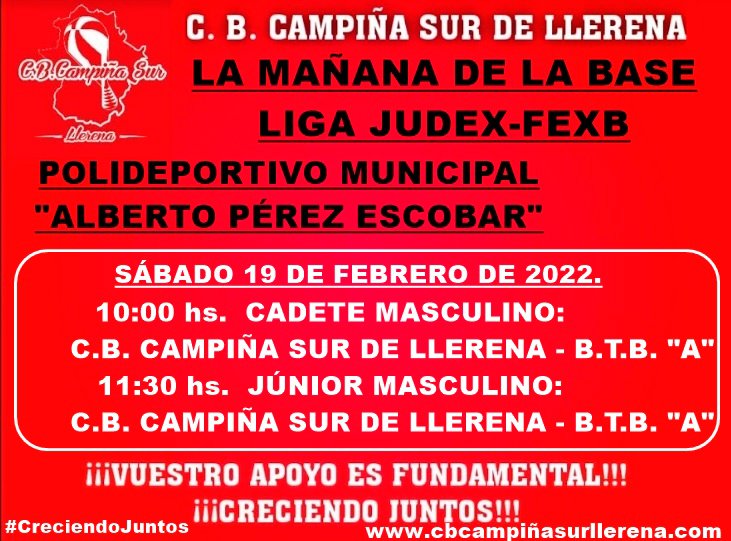 Agenda fin de semana C.B. Campiña Sur de Llerena 
