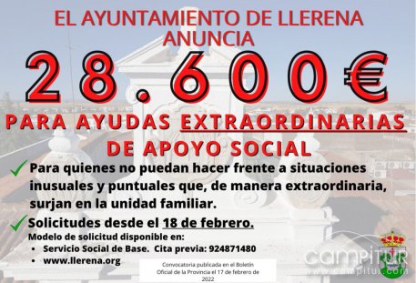 Ayudas extraordinarias de apoyo social para contingencias 