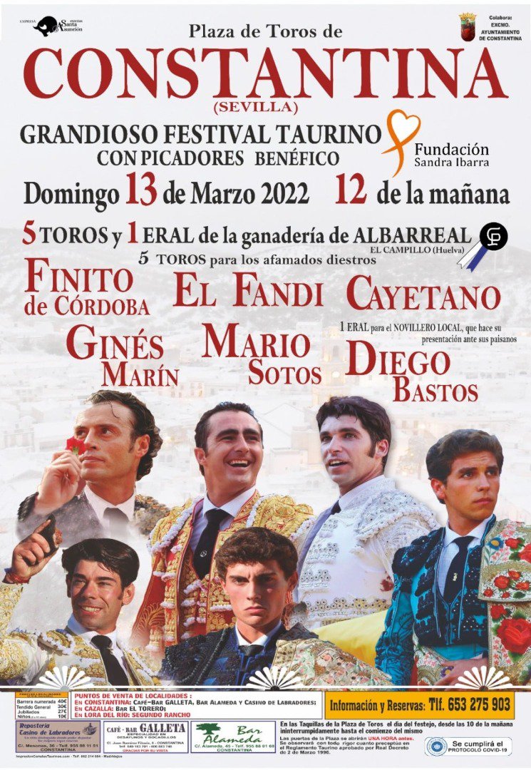 Grandioso Festival Taurino con Picadores benéfico en Constantina 