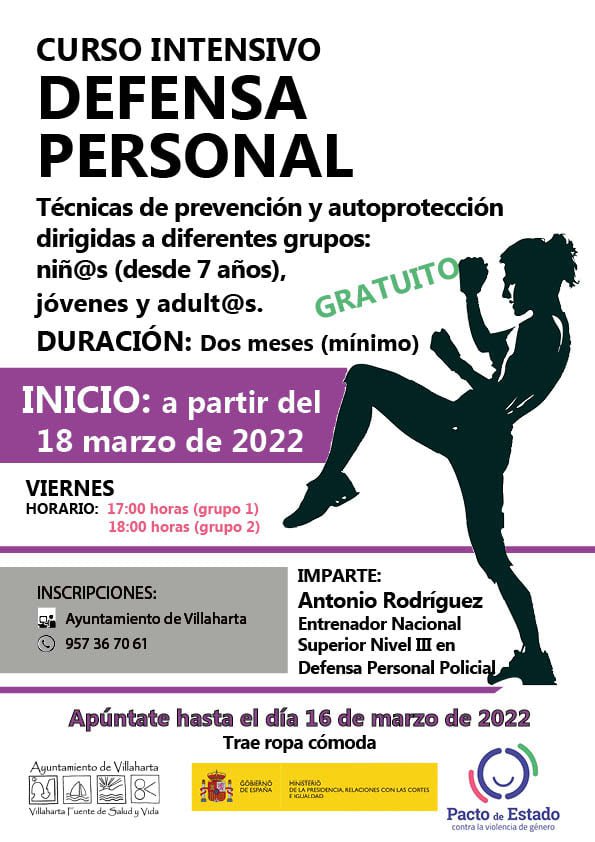 Curso Intensivo Defensa Personal en Villaharta 