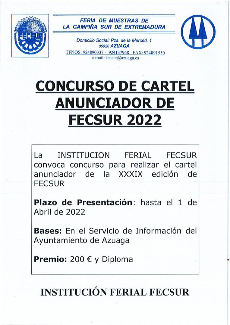 Concurso Cartel Anunciador de Fecsur 2022 