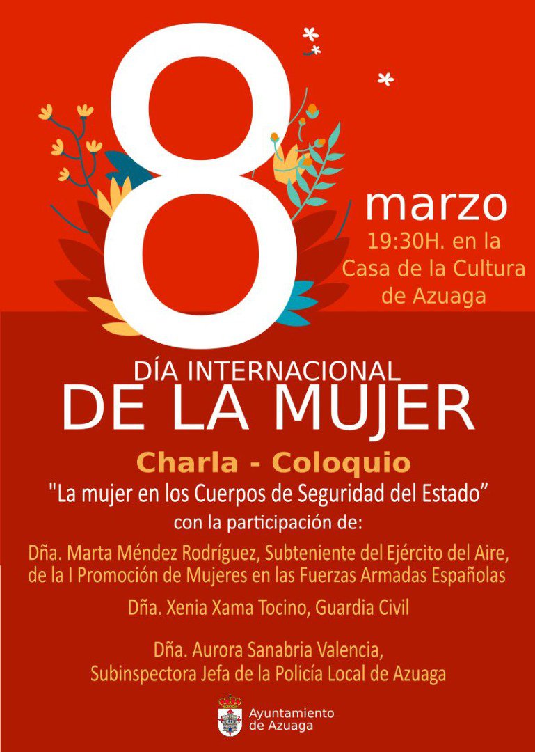 Charla-Coloquio Día Internacional de la Mujer en Azuaga 