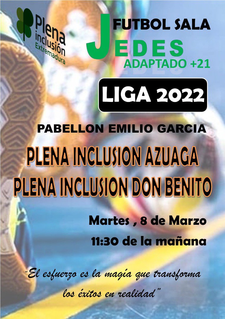 Fútbol Sala JEDES adaptado +21 hoy en Azuaga 