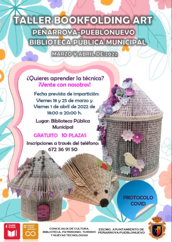 Taller Bookfolding Art en Peñarroya-Pueblonuevo 