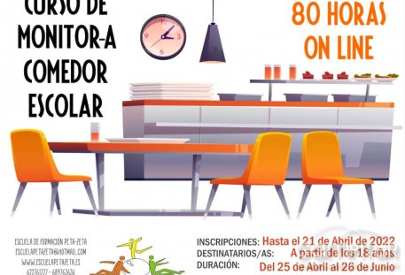 Curso online monitor/a de comedor escolar 