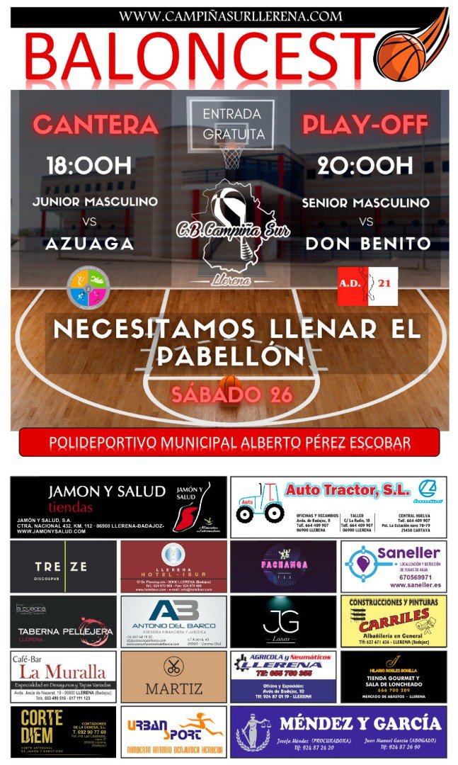 Agenda fin de semana C.B. Campiña Sur de Llerena 