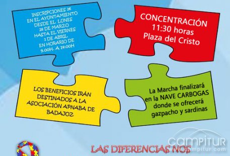 Marcha solidaria por el autismo en Granja de Torrehermosa 