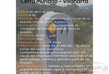 Camino Mozárabe Etapa Cerro Muriano – Villaharta 