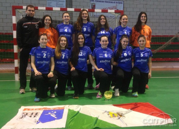 Las juveniles de la AD Balonmano Granja, Campeonas de Extremadura.