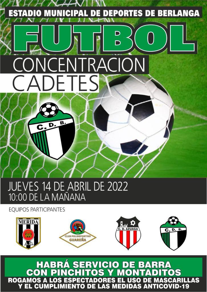 Concentración de fútbol categoría Cadetes en Berlanga 