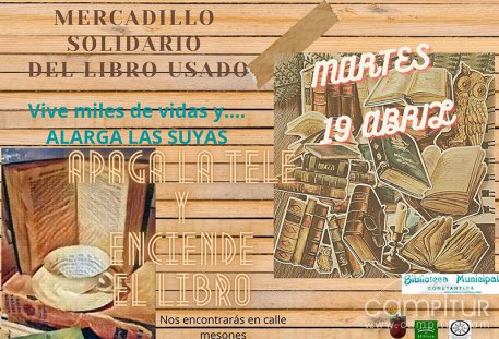 Un Mercadillo de Libros Usados en Constantina recaudará fondos para CÁRITAS 