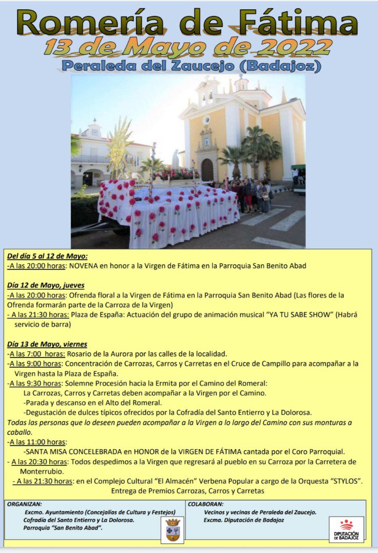 Romería de Fátima en Peraleda del Zaucejo 
