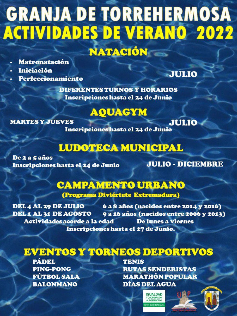 Actividades de Verano en Granja de Torrehermosa 