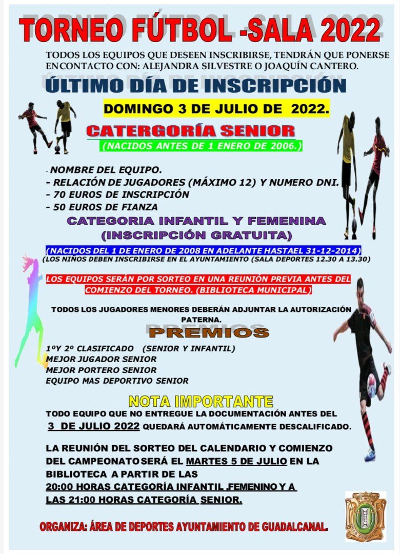 Torneo Fútbol Sala 2022 en Guadalcanal 