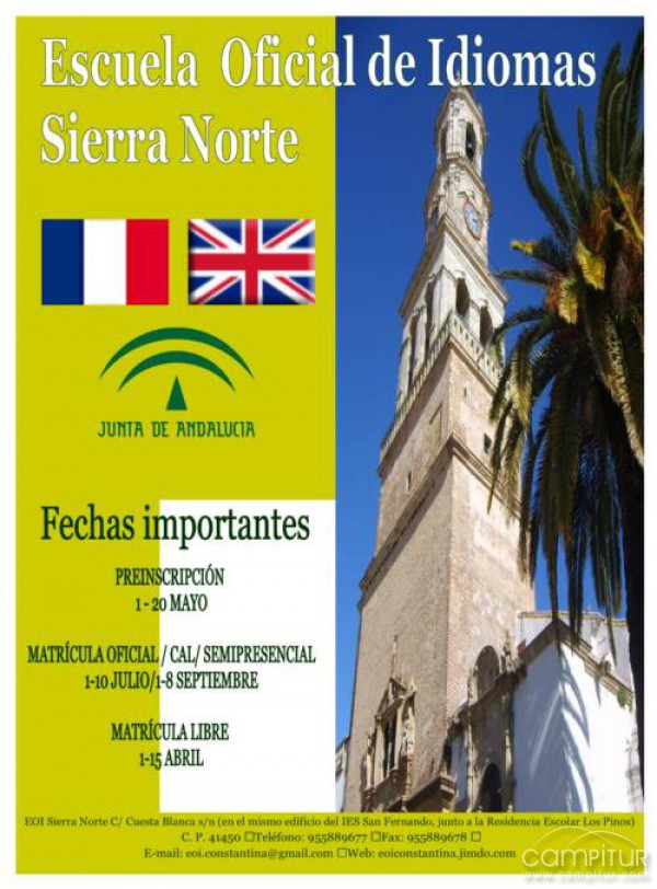 La Escuela Oficial de Idiomas Sierra Norte abre su plazo de preinscripción el día 1 de mayo